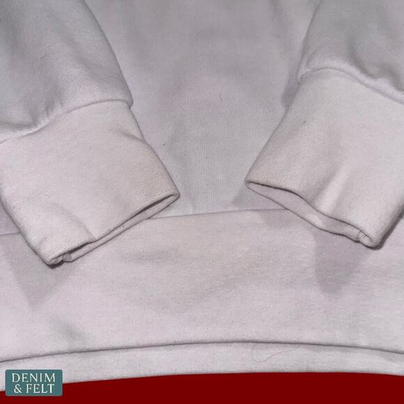 Aviator Nation Rainbow Stitch Sleeve White Crewneck Sweatshirt Small USA Fleece - Picture 12 of 15